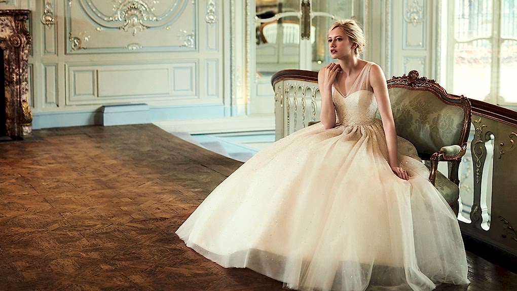 Phillipa Lepley Ballgown Wedding Dress with straps and sparkle