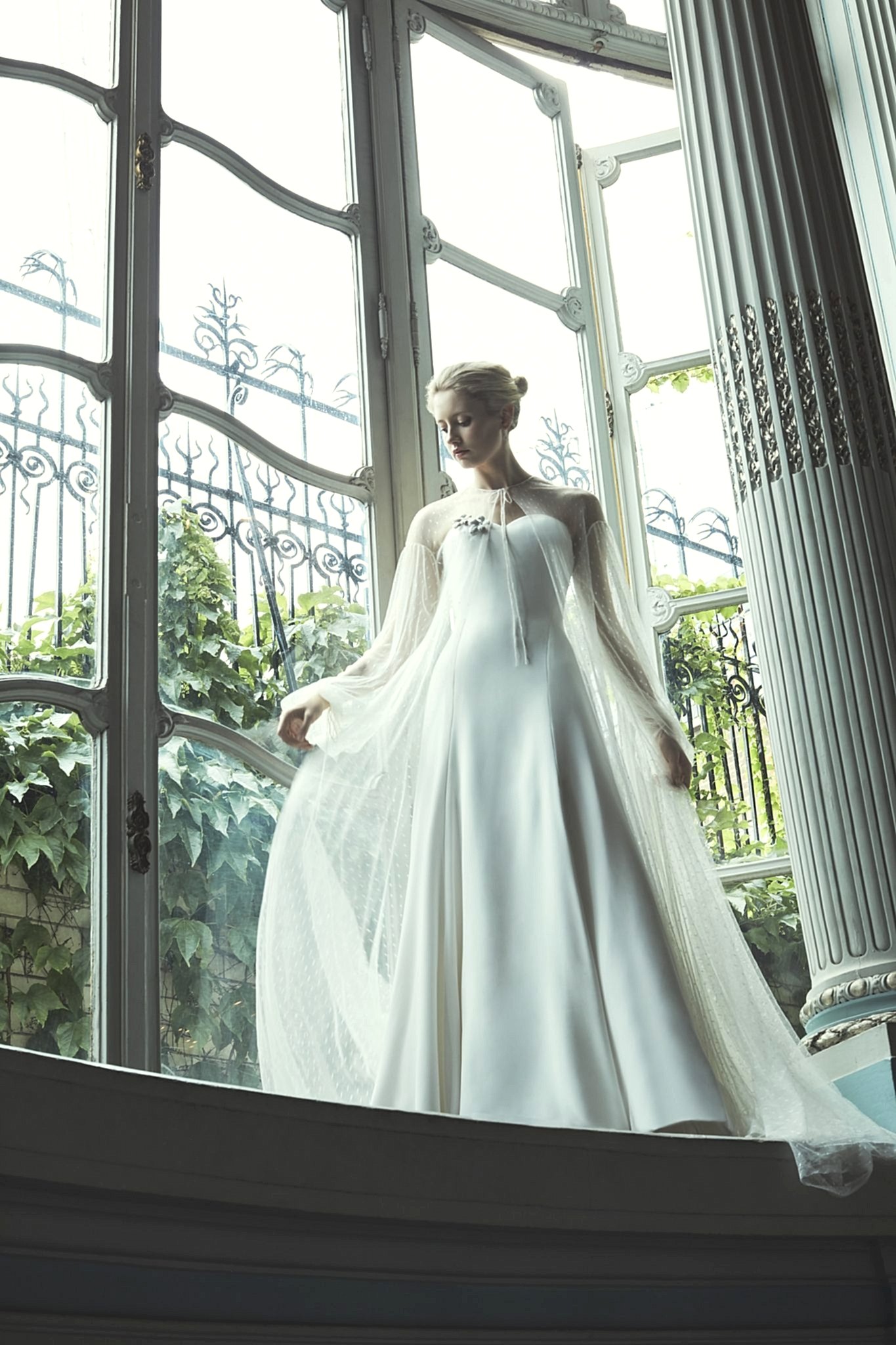 Phillipa-Lepley-Crepe-Wedding-Dress-With-Lace-Jacket