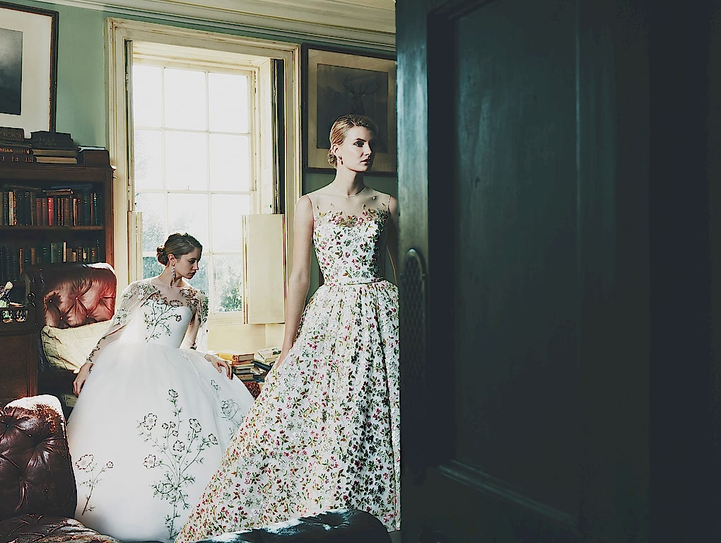Phillipa Lepley Full Skirted Embroidered Wedding Dress Couture Wedding Dress Designer London