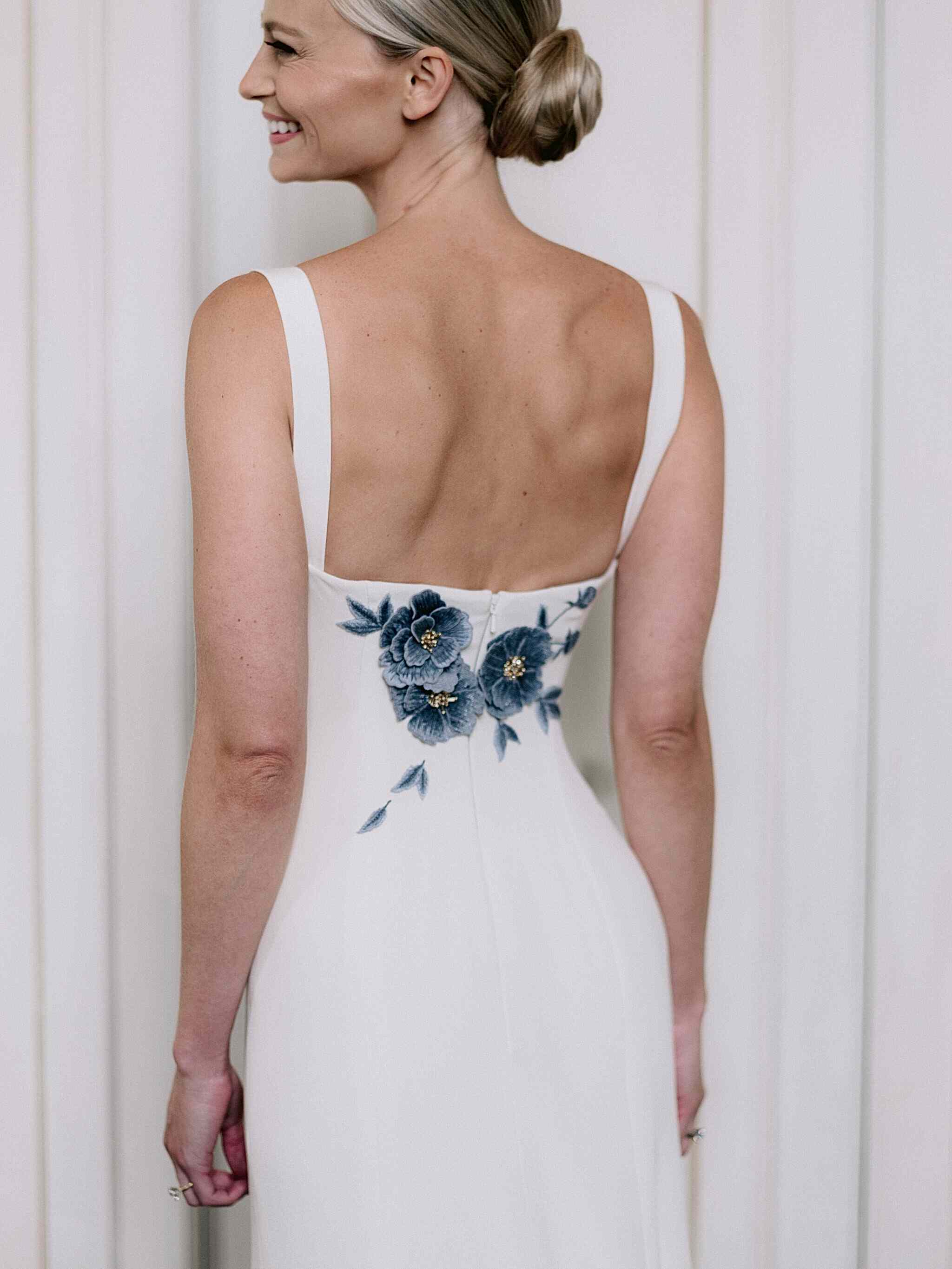 Vogue_Wedding_Phillipa_Lepley_Bespoke_Wedding_Dress_Ivory_Silk_Crepe_Fitted_Gown_With_Detachable_Cape_Portofino_Wedding