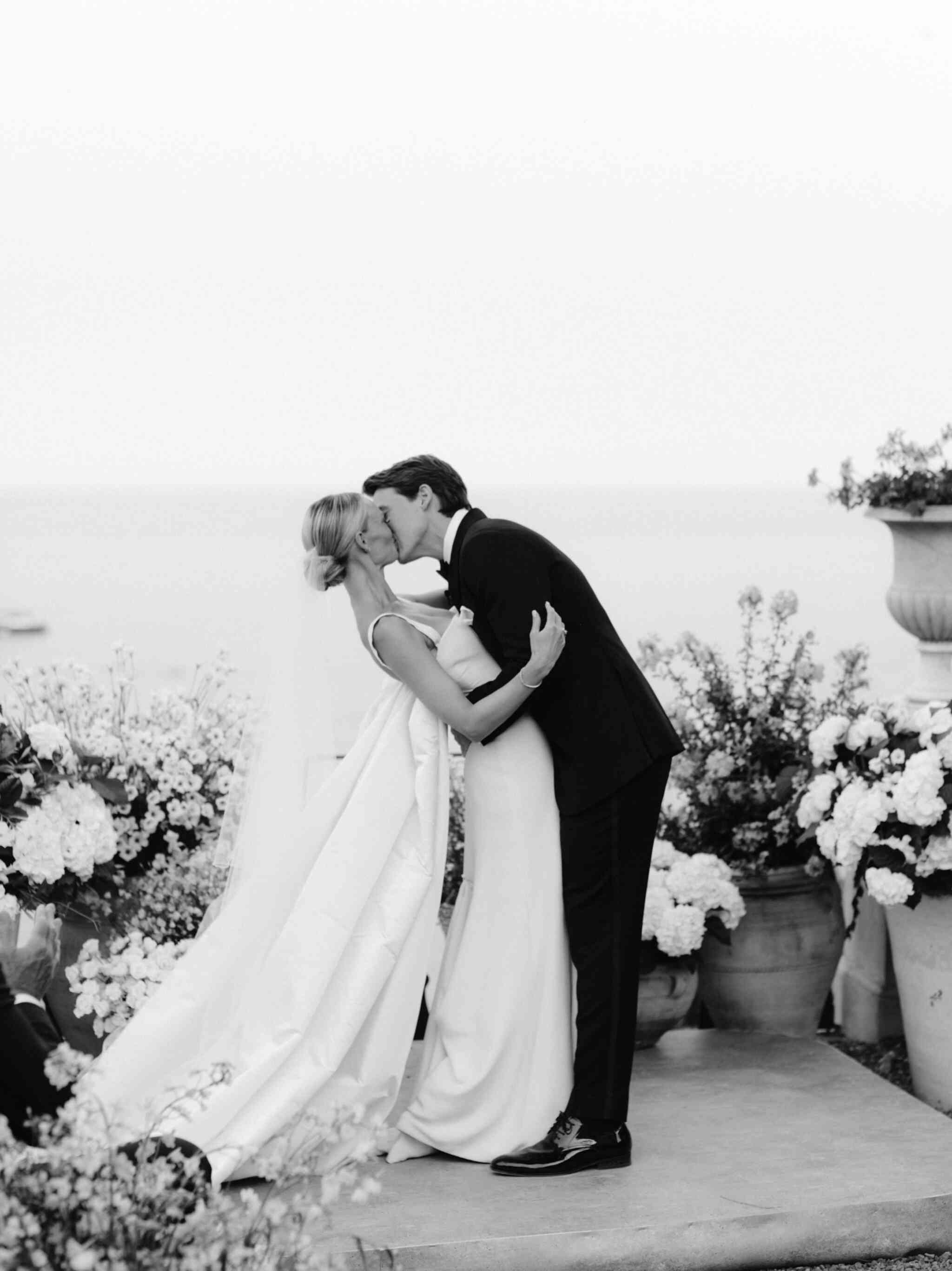Vogue_Wedding_Phillipa_Lepley_Bespoke_Wedding_Dress_Ivory_Silk_Crepe_Fitted_Gown_With_Detachable_Cape_Portofino_Wedding