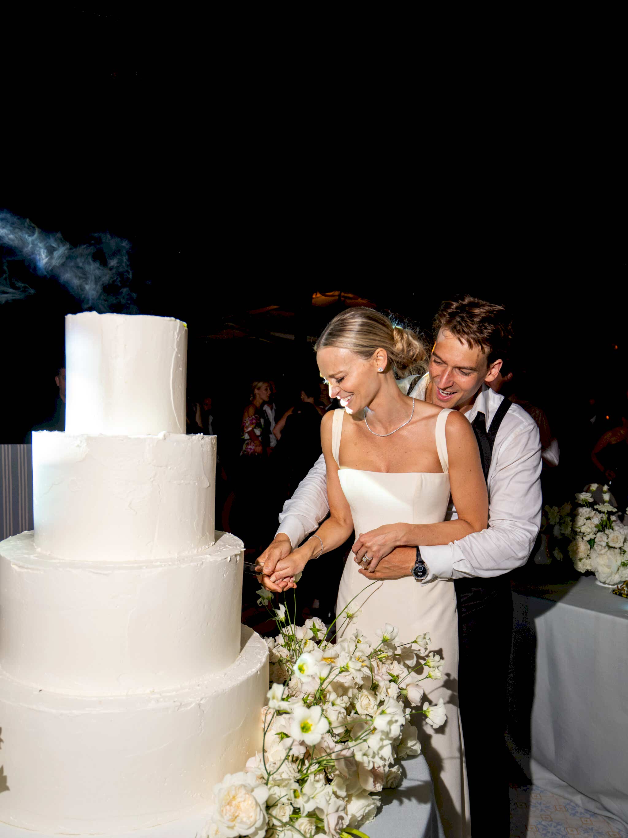 Vogue_Wedding_Phillipa_Lepley_Bespoke_Wedding_Dress_Ivory_Silk_Crepe_Fitted_Gown_With_Detachable_Cape_Portofino_Wedding