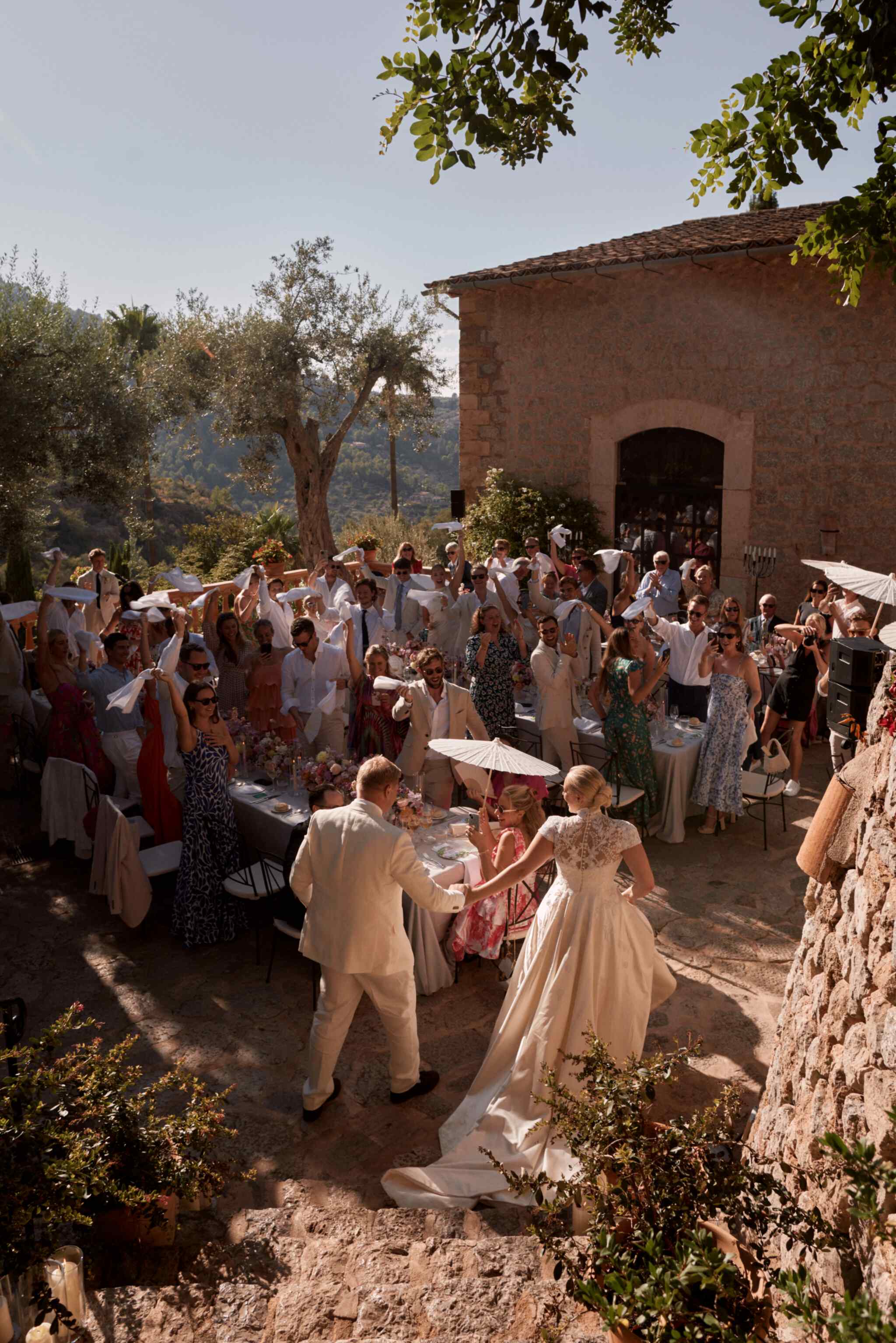 Phillipa_Lepley_Bride_Georgiana_Mallorca_Wedding_Bespoke_High_Neck_Duchess_Satin_Wedding_Dress_With_Floral_Hnd_Embroidery