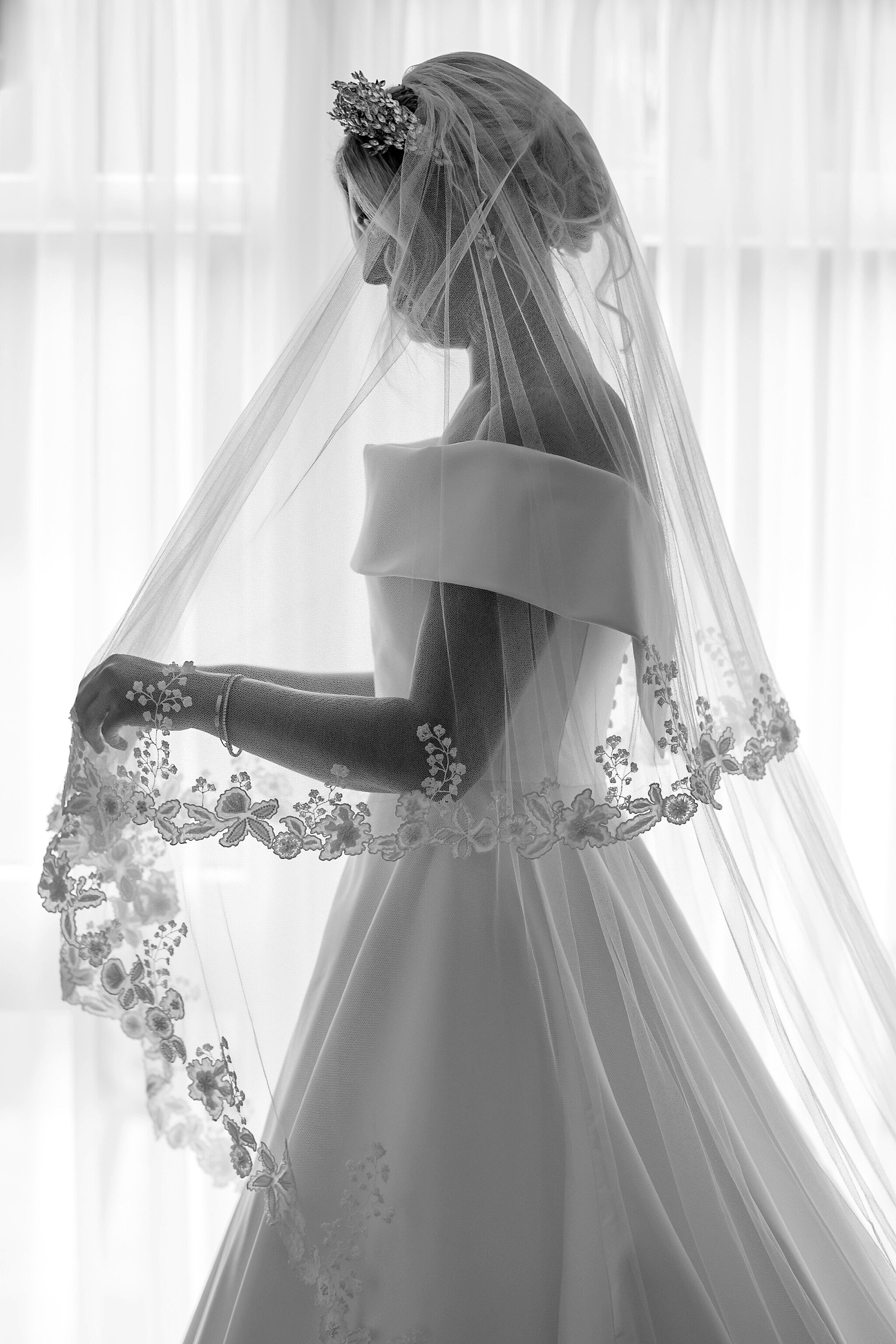 .Phillipa_Lepley_Bride_Alex_Corseted_Couture_Timeless_Off_The_Shoulder_Satin_Wedding_Dress_and_Hand_Embroidered_Veil