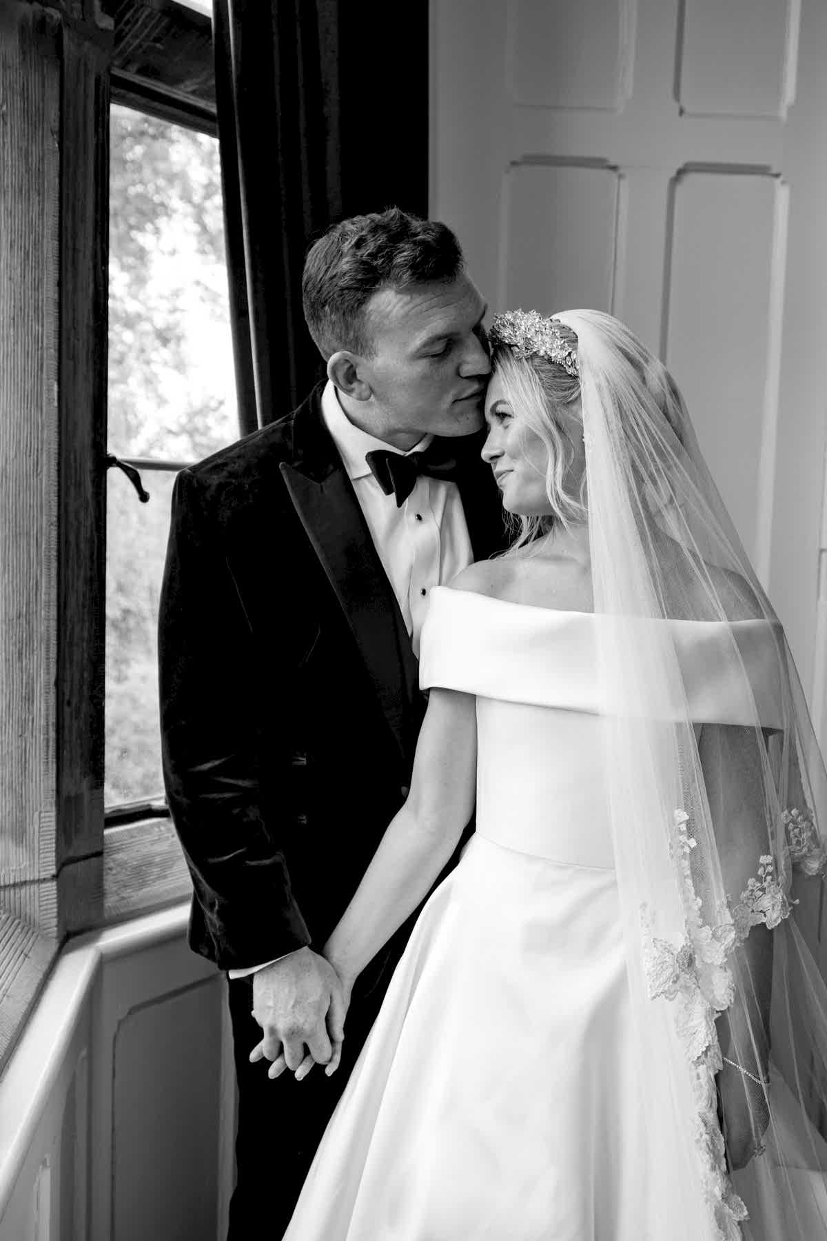 Phillipa_Lepley_Bride_Alex_Corseted_Couture_Timeless_Off_The_Shoulder_Satin_Wedding_Dress_and_Hand_Embroidered_Veil
