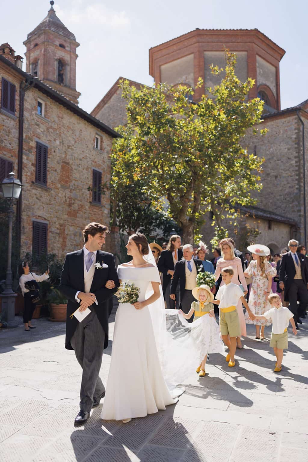 Phillipa_Lepley_bride_Tatiana_Silk_Crepe_and_Duchess_Satin_Wedding_Dress_Bespoke_Personal_Embroidery_Tuscany_Italian_Wedding