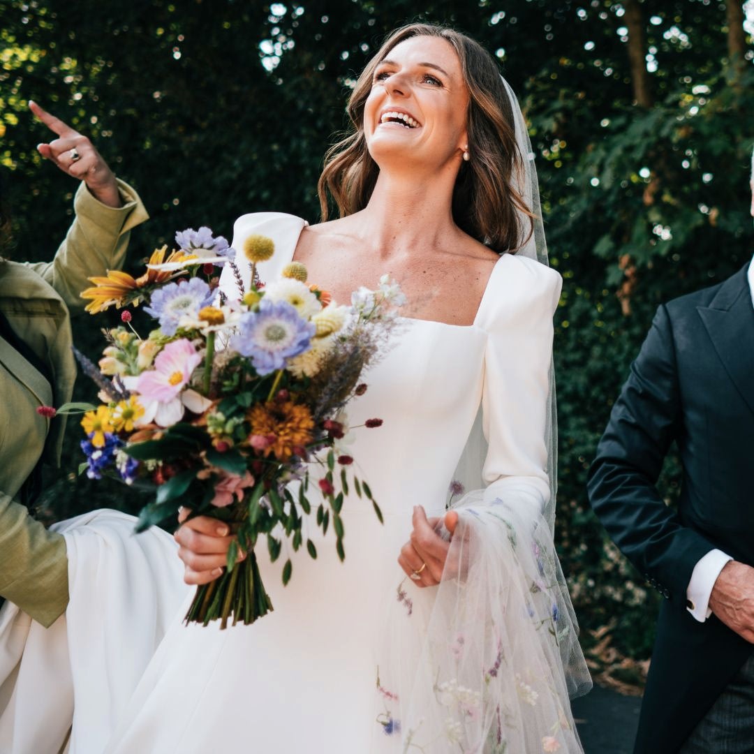Phillipa_Lepley_Bride_Charlotte_Hand_Embroidered_Wildflower_Meadow_Colourful_Veil_Silk_Crepe_Modern_Wedding_Dress