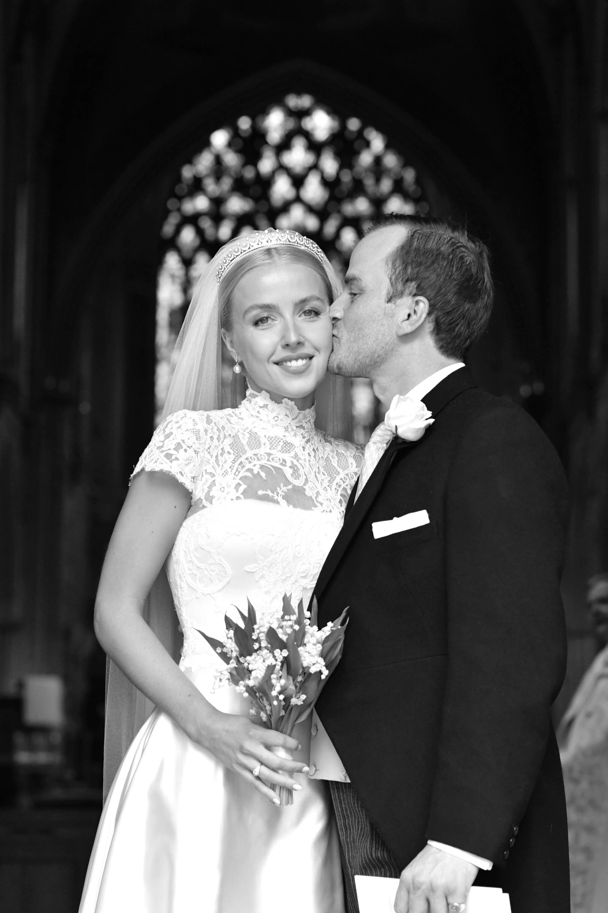 Phillipa_Lepley_Bride_Amelia_Strapless_Satin_Wedding_Dress_With_Detachable_Lace_High_Neck_Top_And_Silk_Tulle_Veil_London_City_Wedding